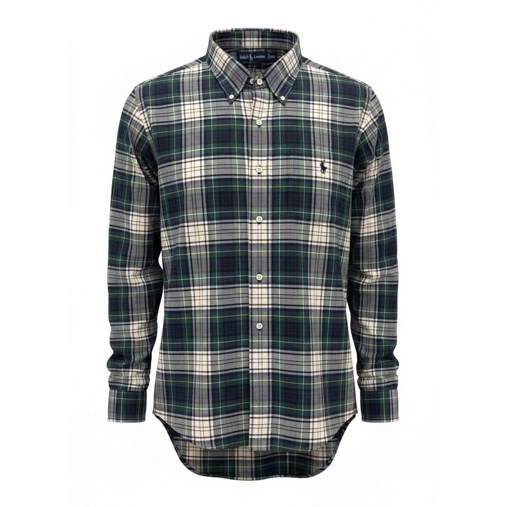 Polo Ralph Lauren Blake Mens XXL Green Navy Plaid Cotton Button Down Shirt NEW
